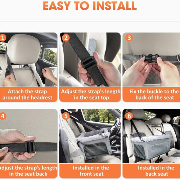 Deluxe Dog Booster Seat with Sturdy Metal Frame - Picture 8 of 8